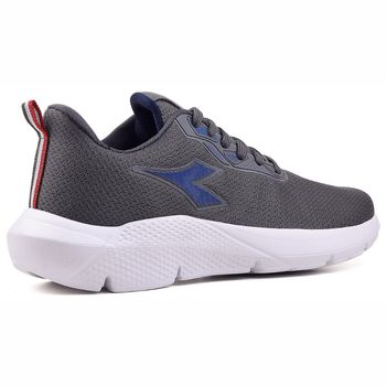 Tênis Corrida Unissex Diadora Colonna Chumbo e Azul 43 / Cinza