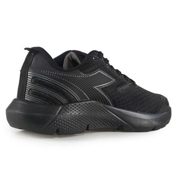 Tênis Corrida Unissex Diadora Giunone Preto e Chumbo 38 / PRETO/CHUMBO