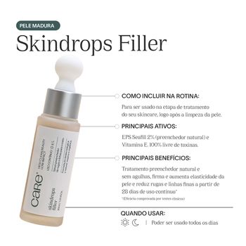 Care Natural Beauty Skindrops Filler - Sérum Facial Preenchedor 30ml