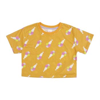 Conjunto Curto Estampado Infantil Feminino Marisol 10 / Amarelo