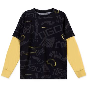 Camiseta Manga Longa Infantil Masculino Tigor T. Tigre 10 / Preto