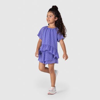 Shorts Chiffon Infantil Feminino Lilica Ripilica 10 / Roxo