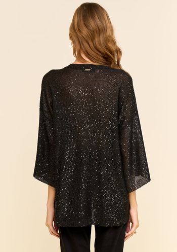 Camiseta Zinco Oversized Decote Careca Manga Curta Alongada Preto PP / Preto