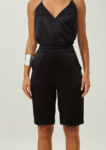 Shorts Maria.Valentina Reto Alta Preto 36 / Preto