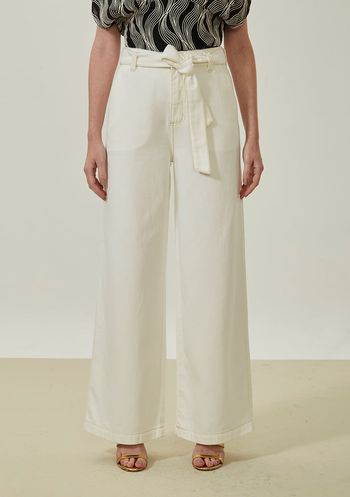 Calça Maria.Valentina Pantalona Alta Off White 36 / Off White