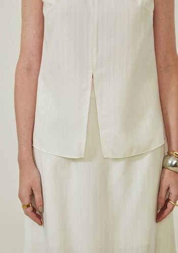 Regata Maria.Valentina Solta Decote Careca Padrão Off White PP / Off White