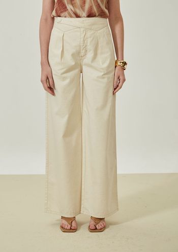 Calça Maria.Valentina Pantalona Alta Off White 34 / Off White
