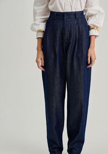 Calça Iódice Mom Alta Azul 38 / Azul
