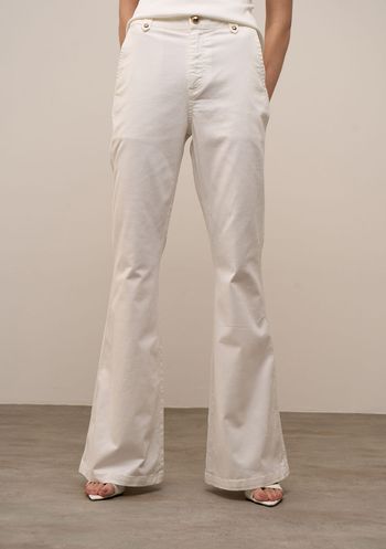 Calça Iódice Boot Cut Alta Off White 36 / Off White