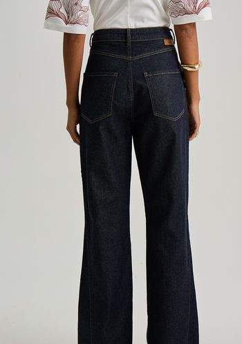Calça Iódice Flare Alta Azul 38 / Azul