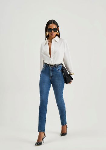 Calça Iódice Skinny Alta Azul 36 / Azul