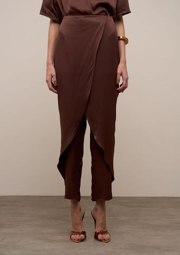 Calça Iódice Slim Alta Marrom 38 / marrom