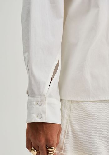 Camisa Iódice Oversized Polo Manga Longa Padrão Off White P / Off White