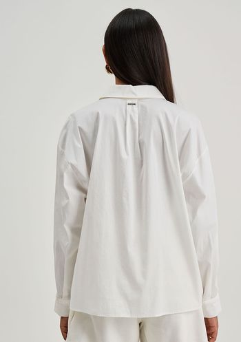Camisa Iódice Oversized Polo Manga Longa Padrão Off White P / Off White
