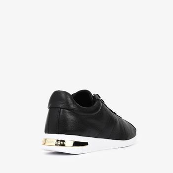 Tênis Preto Dourado Couro 33