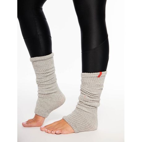 Polaina Body For Sure Ajuste Solto Canelada Preta