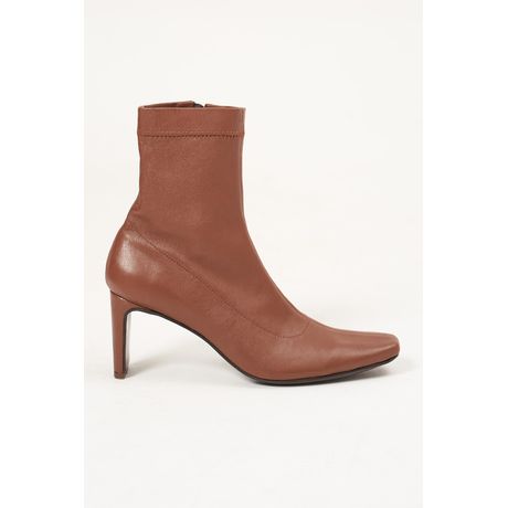 Bota Niccolo Framed Couro Liso Caramelo