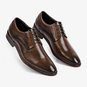 Sapato Social Caravaggio Solado Couro Ferracini 5710-206I 37 / MARROM | BROWN