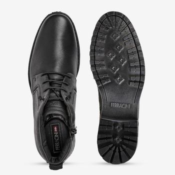 Bota Casual Cano Médio Cross Ferracini Preta Calce fácil 44 / PRETO 1