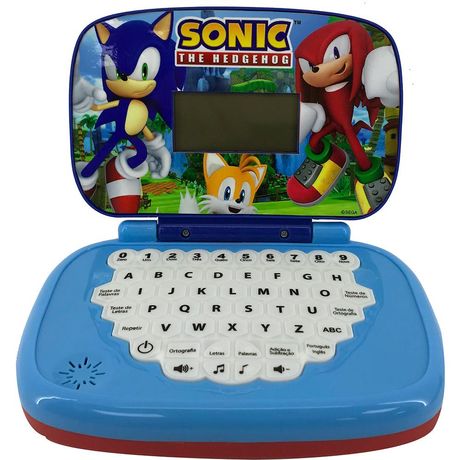 Laptop Infantil Educativo Sonic Bilíngue Azul Claro 3 A 4 Anos Candide