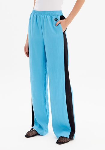 Calça Reta Bicolor Cintura Alta PP / A2832