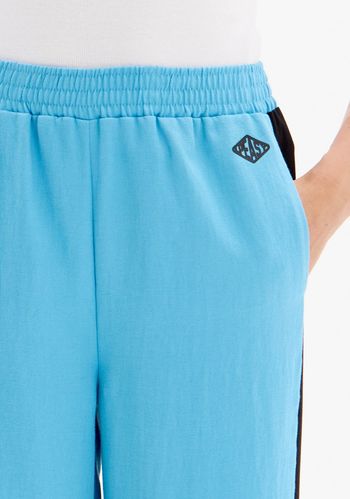 Calça Reta Bicolor Cintura Alta PP / A2832