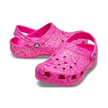 Sandália Crocs Classic Paint Splatter Clog T Pink Crush/Multi 22 / ROSA