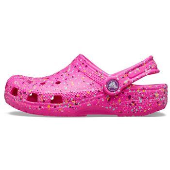 Sandália Crocs Classic Paint Splatter Clog T Pink Crush/Multi 22 / ROSA