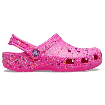 Sandália Crocs Classic Paint Splatter Clog K Pink Crush/Multi 31 / ROSA
