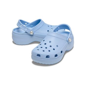 Sandália Crocs Classic Platform Pearl Clog Blue Calcite 39 / azul