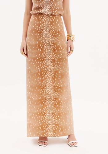 Saia Super Midi Reta Cintura Alta P / A2823