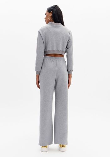 Calça Reta De Cintura Média Com Gorgurão P / A2229