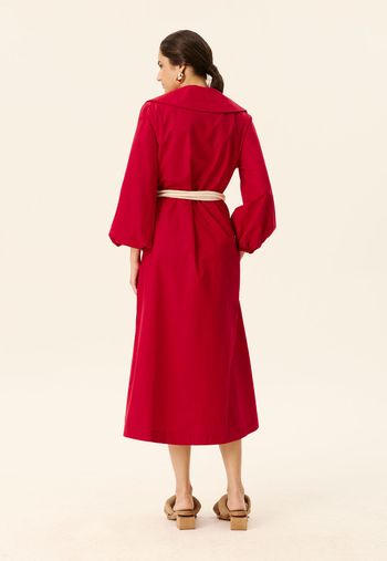Trench Coat Manga Franzida P / Vermelho escuro