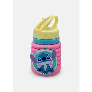 Garrafa Dobrável Stitch Puket Silicone Retrátil Amarelo Claro