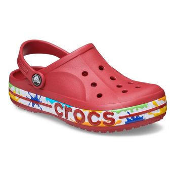 Sandália Crocs Bayaband Paint Splash Clog K Pepper 31 / VERMELHO