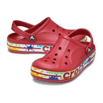 Sandália Crocs Bayaband Paint Splash Clog K Pepper 31 / VERMELHO