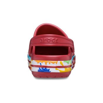 Sandália Crocs Bayaband Paint Splash Clog K Pepper 31 / VERMELHO