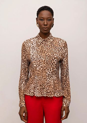 Camisa Iódice Manga Longa Com Botões Marrom PP / marrom