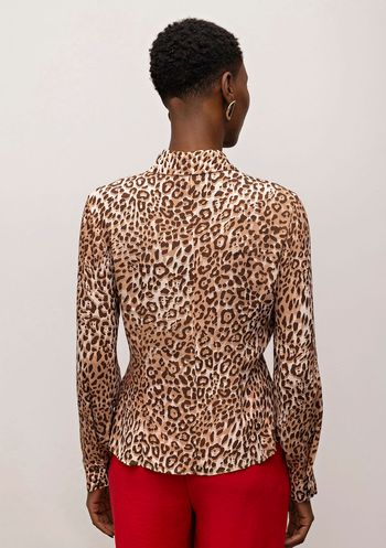 Camisa Iódice Manga Longa Com Botões Marrom PP / marrom