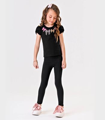 Legging Infantil Feminina Trick Nick Preto 6 / Preto