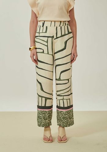 Calça Maria.Valentina Reta Alta Bege 36 / Bege