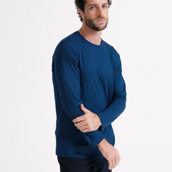 Camiseta Masculina Tech Insider Manga Longa XGG / Azul