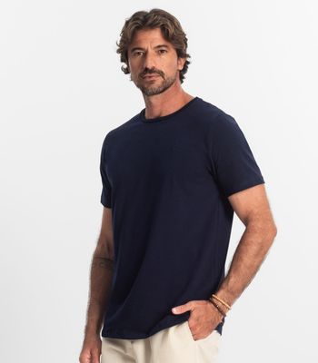 Camiseta Masculina Basica Diametro Azul GG / Azul