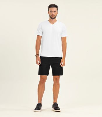 Bermuda de Moletom Masculina Diametro Preto P / Preto