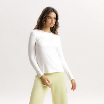 Camiseta Feminina Tech Manga Longa Insider GG / Off-White