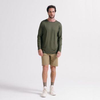 Camiseta Masculina Tech Insider Manga Longa PP / Verde Militar