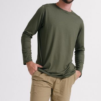 Camiseta Masculina Tech Insider Manga Longa PP / Verde Militar