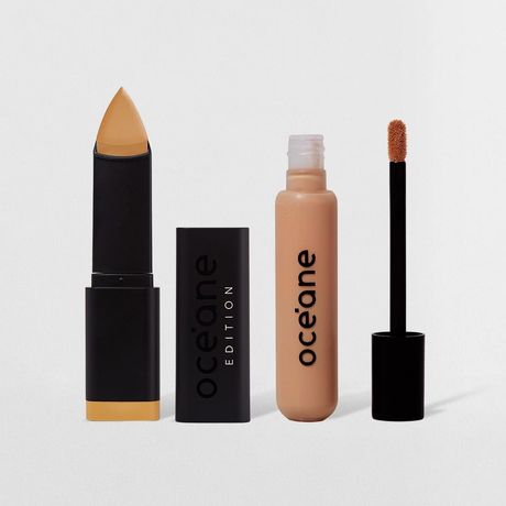 Kit Base Em Bastão Honey Semi-Matte + Corretivo Líquido Medium Vegano Océane Edition