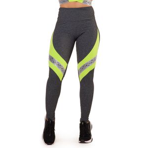 Legging Luxury Suplex Poliamida Mescla Escuro Cinza