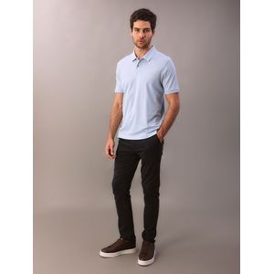 Polo Masculina Liquid Touch CKS Premium Label Manga Curta Azul Bebê